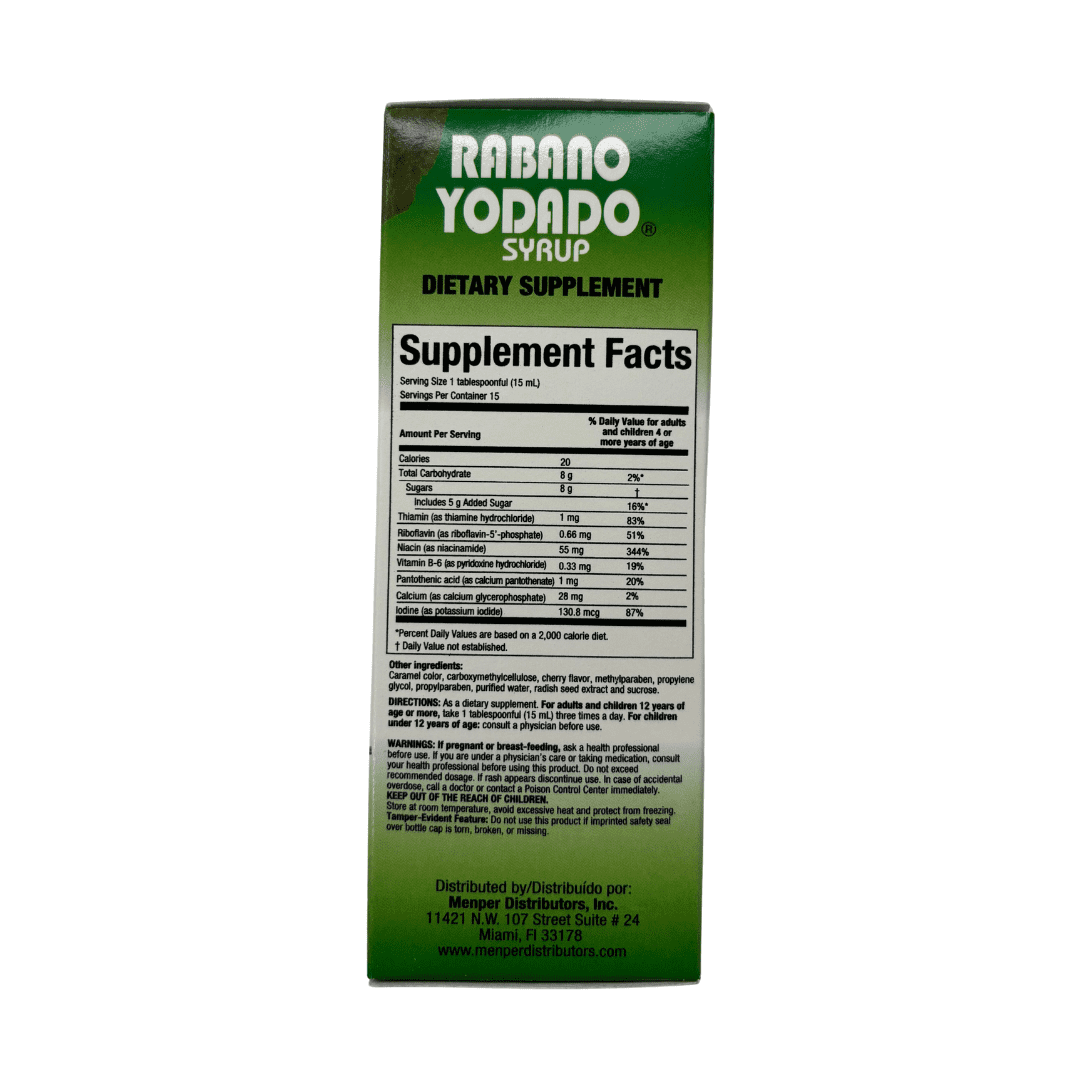 RABANO YODADO Liquid Supplement with Iodine, Nutritional Support for Immune Health 8 fl oz