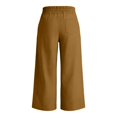 thumbnail image 4 of Delayuji Plus Size Womens Capri Pant Wrinkled Cotton Linen Pant Women Fashion Casual Loose Cropped Pants Summer S-5XL, 4 of 8