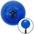 thumbnail image 1 of American Shifter  Black Chief Master Sergeant of the Air Force Blue Metal Flake Shift Knob with M16 x 1.5 Insert, 1 of 1