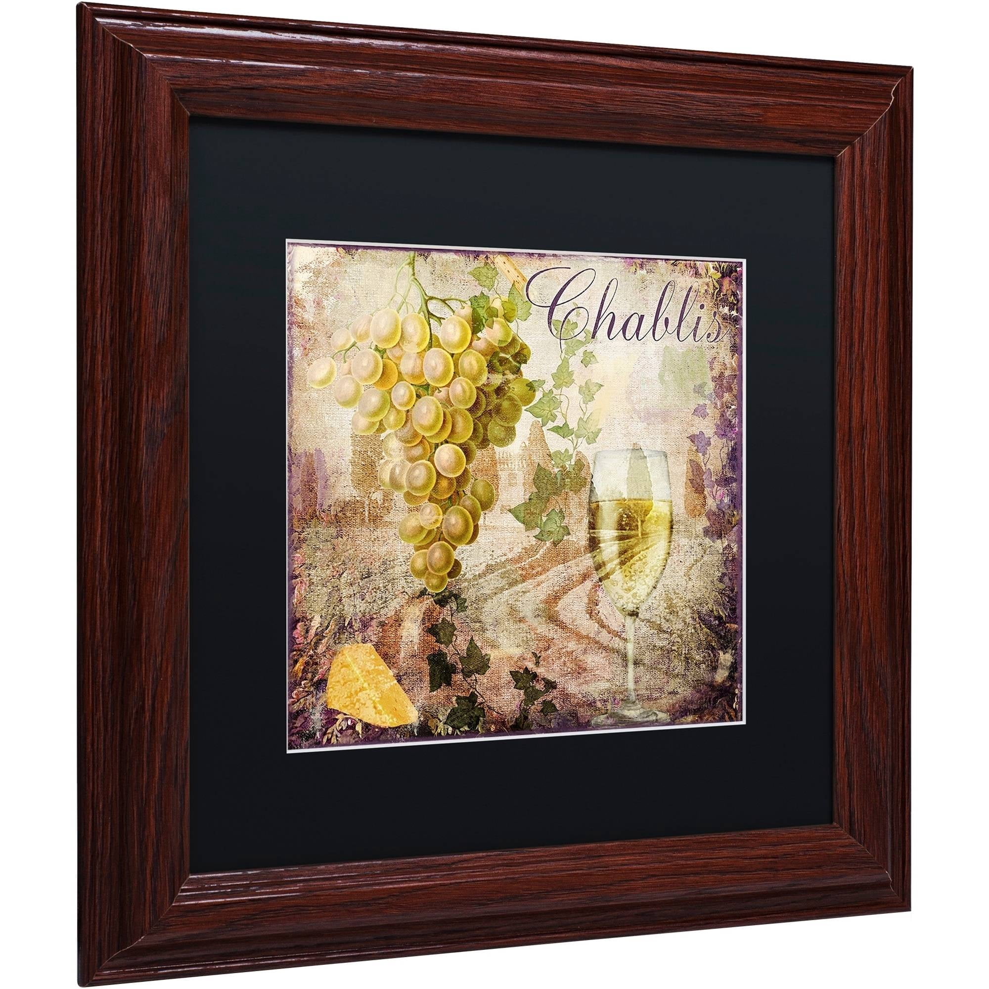 Trademark Fine Art "Wine Country V" Canvas Art by Color Bakery Black Matte, Wood Frame