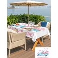 thumbnail image 4 of Outdoor Tablecloth with Umbrella Hole and Zipper, Valentine's Day Rectangle Table Cloth 54x80 Inch Waterproof Tablecloth, Blue Truck Loads of Love Romantic Picnic Table Cover for Patio Camping, 4 of 7