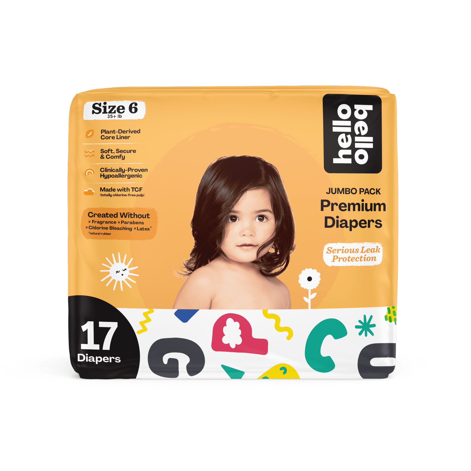 Hello Bello Diapers Alphabet Soup Size 6 (17ct)