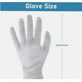 thumbnail image 5 of Cotton Gloves, 12 Pairs White Gloves for Eczema and Dry Hands - Breathable Work Glove Liners, SPA Gloves, Soft Jewelry Inspection Gloves, Stretchy Fit Cotton Cloth Gloves for Most Women, 5 of 5