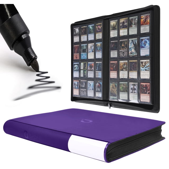 Carpeta D DACCKIT modelo C, 16 compartimentos, 1600 tarjetas, color morado