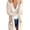beige, variant on Women's Open Front Knit Cardigan, Long Sleeve Mid‑Length Sweater with Pockets