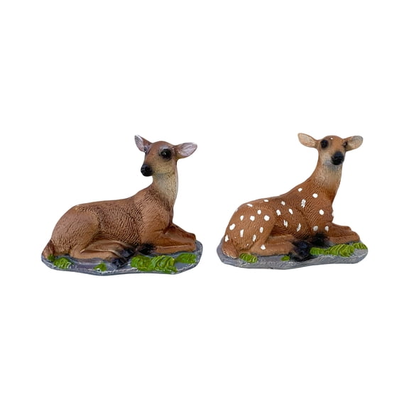 2pk Outdoor Collection Figure: Doe With Spots And Deer Figure Set - By Ganz