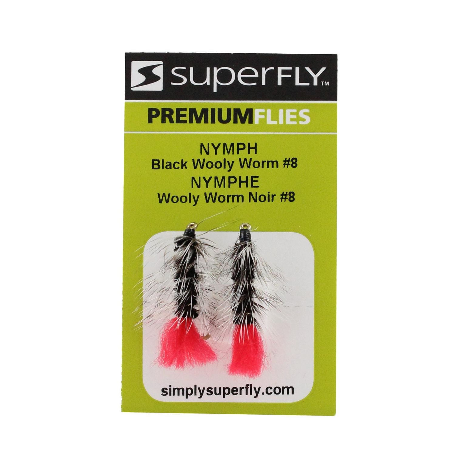 Superfly FLY1217-08P Nymph Wooly Worm Black#08, They work best when submerged