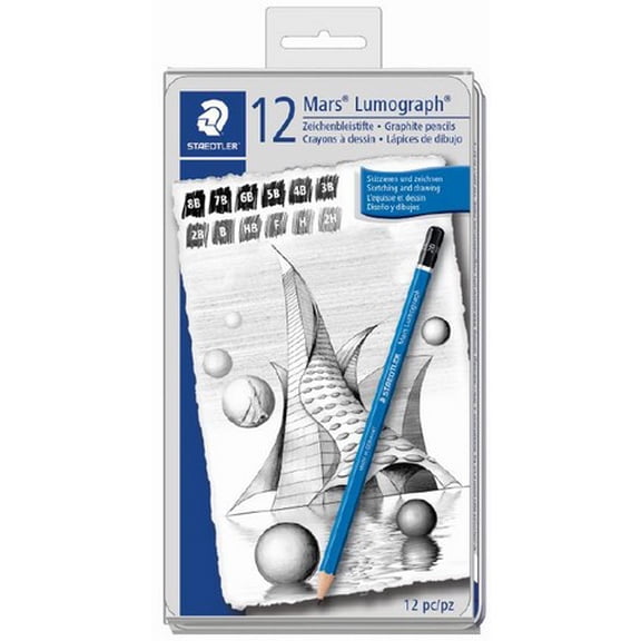 Staedtler Lumograph Pencil Set, 12-Pencils, Soft Degrees