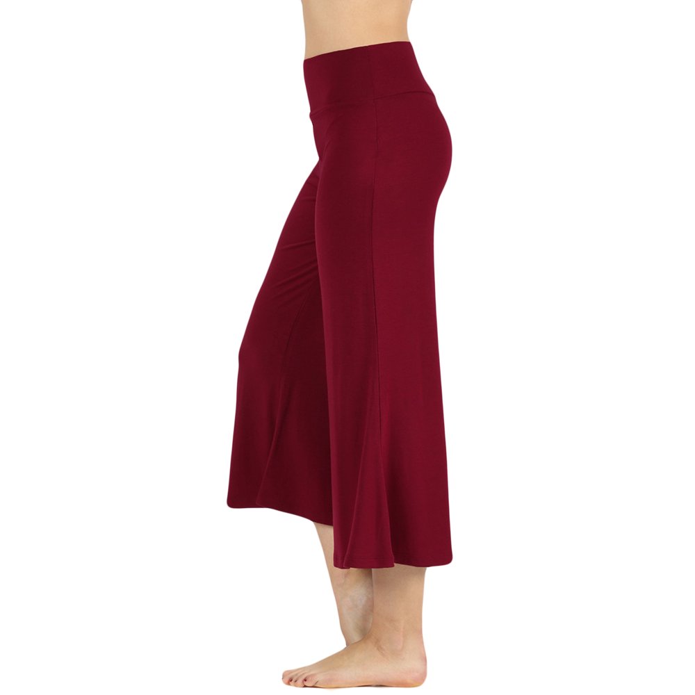 TheLovely - Womens Knit Capri Culottes Gaucho Wide Leg Pants - Walmart ...