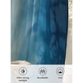 thumbnail image 6 of Sheer Curtains 54 Inch Length, Blue Ombre Semi Sheer Curtains Light Filtering Window Treatment, Coastal Beach Modern Abstract Art Privacy Voile Drapes for Living Room Bedroom 52x54 Inch, 6 of 7