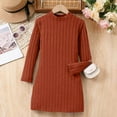 thumbnail image 5 of TBWNWG Girls Slim Fit Bodycon Dress Winter Warm Stretchy Turtleneck Long Sleeve Casual Outfit for Toddlers And Kids With Soft for Daily Wear Holiday Party,Sizes 10-11 Years, 5 of 5