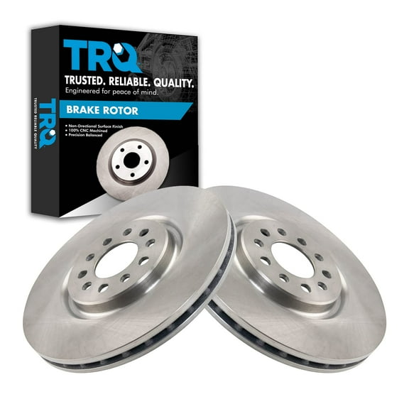 TRQ Front Brake Rotors Set Vented Fits Select 2015-2017 Chrysler 200 2014-2021 Jeep Cherokee