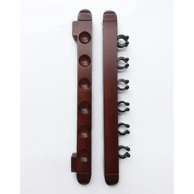 Soporte de pared para 6 palos de billar Cue Rack Island