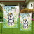 thumbnail image 4 of Alaskan Malamute Hello Spring Time Flower Floral Nature Garden Flag 12x18in Double Sided Alaska Mal Dog Lovers Gifts Outdoor Decor - 02031, 4 of 5