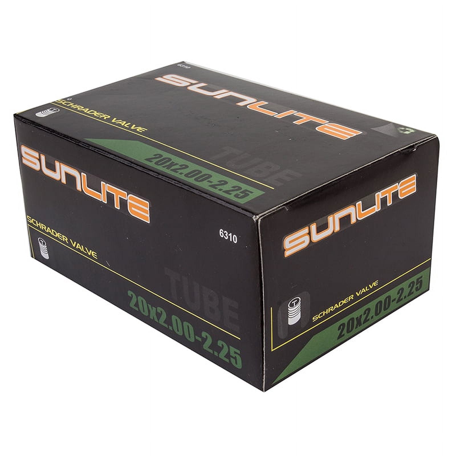 Sunlite BMX Bike Inner Tube 20" x 2.00 - 2.25 Butyl Rubber Schrader Valve 20in