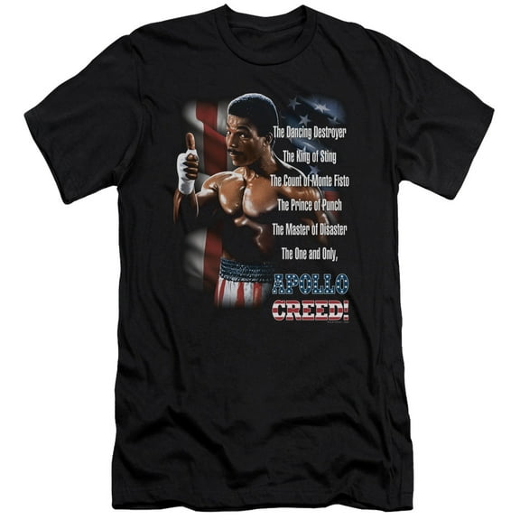 Rocky Ii The One And Only Adult 30/1 T-Shirt Black