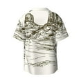 thumbnail image 5 of Uemuo Wild West Desert With Cowboy Pattern Cotton Linen Short Sleeve Shirts,Casual Lightweight Button Down Shirts,Vacation Beach Summer Tops-4X-Large, 5 of 7