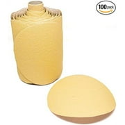 Benchmark Abrasives 5" PSA Gold Self Adhesive DA Sanding Disc Roll Aluminum Oxide Grains Designed for Surface Blending Edge Sanding General Stock Removal Orbital Sanders (100 Discs) - 180 Grit