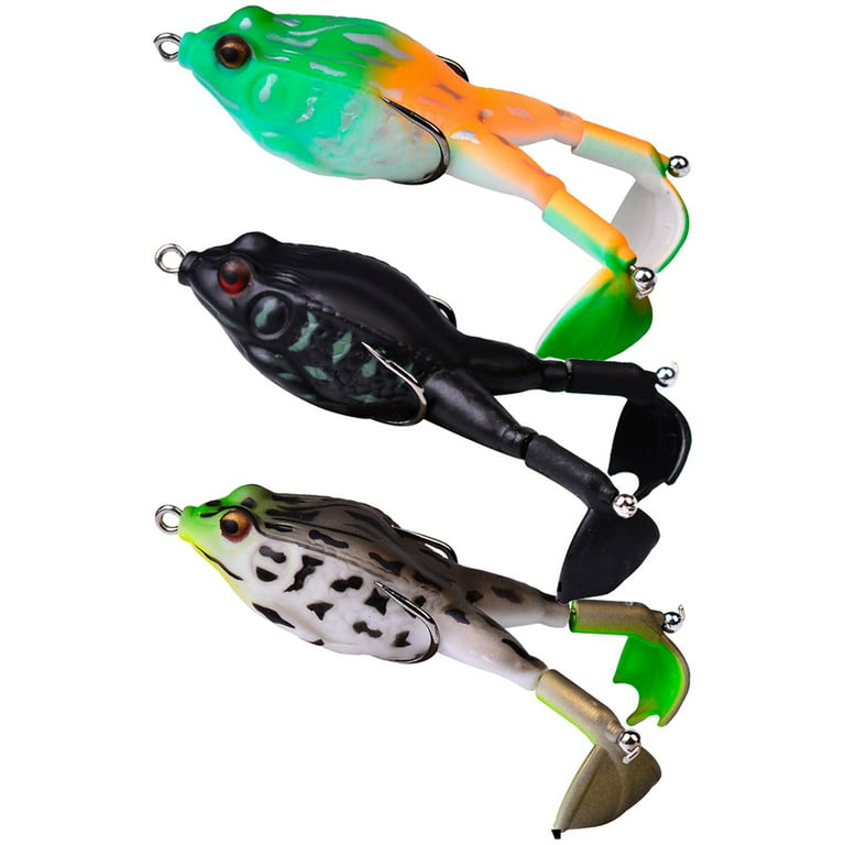 5pcs Frog Lure Ray Frog Topwater Fishing Crankbait Lures