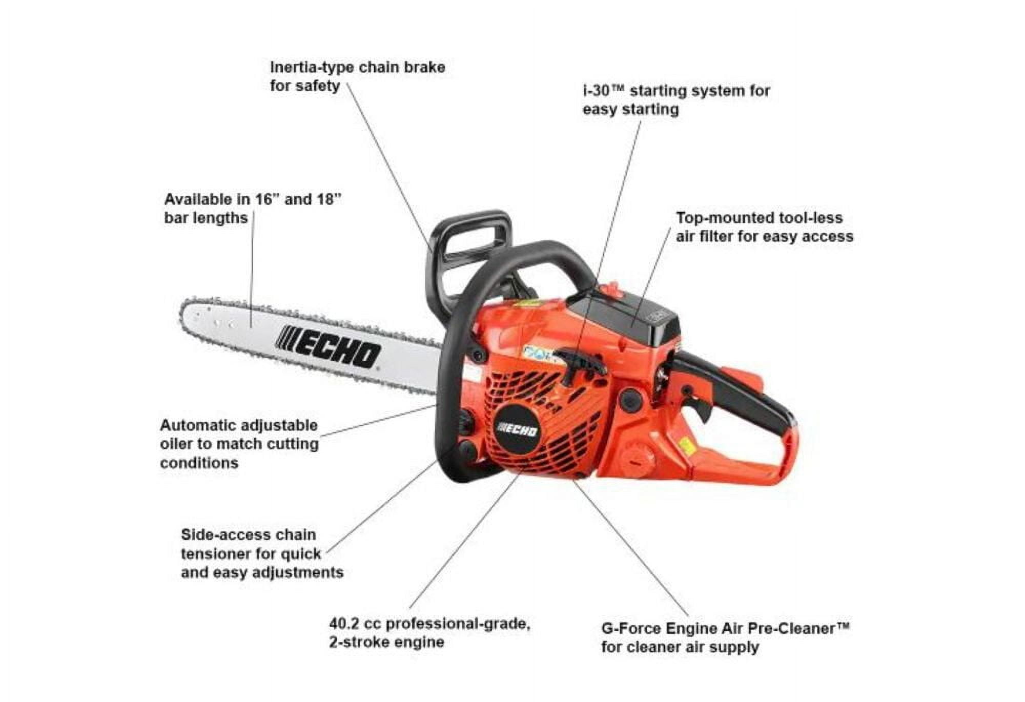 Echo 18Inch Chainsaw Bar And Chain 41.6Cc 1.96Kw 2 Stroke
