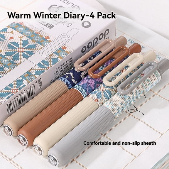4PCS Gel Pens Fine Point : 0.5mm Black Ink Retractable Smooth Writing with Aesthetic Color Barrel for Journaling Note Taking