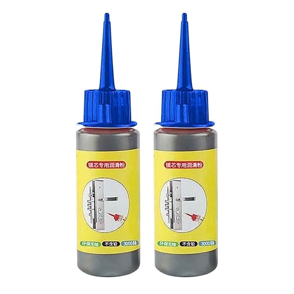 kingfansion 2PC Powdered Graphite Lubricant Small Tube, Graphite Powder for Key Locks, Lock Core Special Lubricating, Mechanical Lubricating Powder