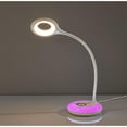 Mainstays Color Changing LED Ring Light Desk Lamp, Plastic, White, USB