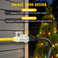 thumbnail image 6 of 12/3 Gauge Heavy Duty 25ft Outdoor Extension Cord, Waterproof with LED Lighted End,yellow,Waterproof,ETL,flexible, 6 of 9