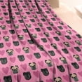 thumbnail image 3 of Pink Pug Puppies Blanket,Comfortable Soft Flannel Throw Blanket,All Season,Warm Lightweight Blankets for Sofa Bed Couch Living Room Chair,60"x80"(150x200cm), 3 of 4