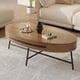 thumbnail image 3 of Mid-century moderno oval coffee mesa con cajón - 47.2\, 3 of 7