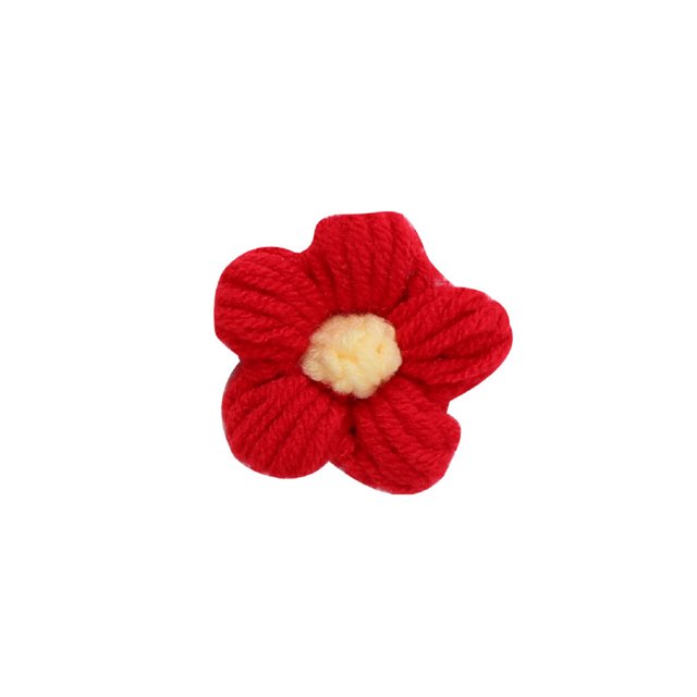 sweethay Broches Apliques Flores hechas a mano Parches Accesorio de autoensamblaje Accesorios Material de adorno de ropa Adornos Lindos Accesorios de disfraces Rojo sin broche sweethay AP014467-10