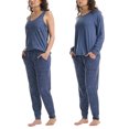 thumbnail image 5 of Karen Neuburger Women's 3-Piece Printed Soft Pajama Lounge Set (Blue, 2X, 610721), 5 of 7