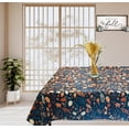 thumbnail image 5 of Thanksgiving Fall Flannel Back Vinyl Tablecloth: Colorful Autumn Leaves Acorns and Berries on Blue 60", 5 of 6
