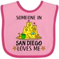 thumbnail image 3 of Inktastic Someone in San Diego Loves Me Boys or Girls Baby Bib, 3 of 4