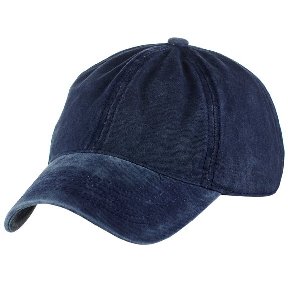 Unisex Washed Twill Low Profile Adjustable Baseball Dad Cap Hat, Navy