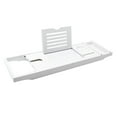 thumbnail image 3 of Expandable Bathtub Tray Bath Tray for Tub Holds Book,Phone, Drinks,Soap Bathtub Stand Holder Shower Storage Rack Bath Organizer Rack , White, 3 of 7