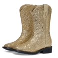 thumbnail image 1 of Botas vaqueras Rollda Kids Glitter Western Gold, talla 3, 1 of 7