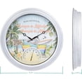 thumbnail image 2 of La Crosse 433-3841MV1T 15.75 inch Indoor/Outdoor Quartz Wall Clock w/Temp - Changes in Latitudes, 2 of 7