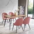 thumbnail image 5 of NORDICANA 5 Pieces Kitchen Dining Table Set with Chair for 4,Dinette Set Modern Table with Stable Metal Legs,Home Fashion Accent Chair L-Shaped Soft Velvet Dining Chair with Metal Legs, 5 of 5
