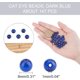 thumbnail image 4 of 147 cuentas de vidrio con forma de ojo de gato de 8 mm, redondas, espaciadoras, sueltas, para pulseras, collares, pendientes y bisutería, color azul oscuro., 4 of 5