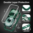 thumbnail image 2 of Pour iPhone 16 Plus Étui avec Bouton de Capture de Contrôle de Caméra, [Compatible avec MagSafe], Protection Antichoc Robuste, Étui Magnétique Transparent pour iPhone 16 Plus, 6.7 Pouces, Vert, 2 of 6