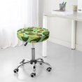 thumbnail image 7 of Bingfone13 Inch Padded Round Bar Stool Cover Cushion With Elastic Fabric Round Chair Seat - Avocado With Seeds, 7 of 7