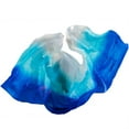 thumbnail image 5 of Silk Women Belly Dance Veil Scarf 100% Silk Veil Belly Dance White+turquoise+royal Blue, 5 of 7
