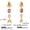 JDE0301310-PK, variant on Fishbone Earring for Women Stainless Steel Minimalist Fish Skeleton Pendant Earring Ocean Animal Jewelry Gift for Fish Lovers