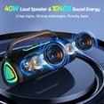 thumbnail image 2 of Ikristin Portable Bluetooth Speaker with 2 Wireless Karaoke Microphones, IPX7 Waterproof Outdoor Party Speaker with 40W Loud Stereo Sound with RGB Light for Beach Pool/Home/Party/Travel, 2 of 9