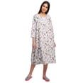 thumbnail image 2 of Moomaya Printed WoMen's Cotton Nursing Nightwear Nightdress For Ladies, 2 of 6