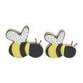 thumbnail image 2 of Buzzy Bees Wooden Painted Bees Set of 2 Sizes, 2 of 4