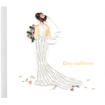Quilled Bride-to-be Greeting Card [LV275]