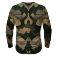 thumbnail image 4 of Full Reduction Offer LEBONYARD Mens Sweatshirts and Hoodies,Men's Camouflage Printing Button Casual Long Sleeve Round-Neck Blouses Shirts Camouflage S, 4 of 4