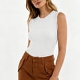 thumbnail image 2 of StSilkitty Sleeveless Tank Tops for Womens Summer Solid Color Crewneck Pleated Shirts Lightweight Soft Comfy Blouses, 2 of 6